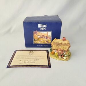 Lilliput Lane "Wash Day" 1996 1997 Vintage Miniature Cottage House w/ Box & Deed